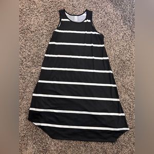*SOLD* West Loop XL Striped Dress (black & white) | Swim cover up